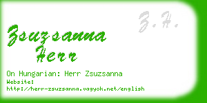 zsuzsanna herr business card